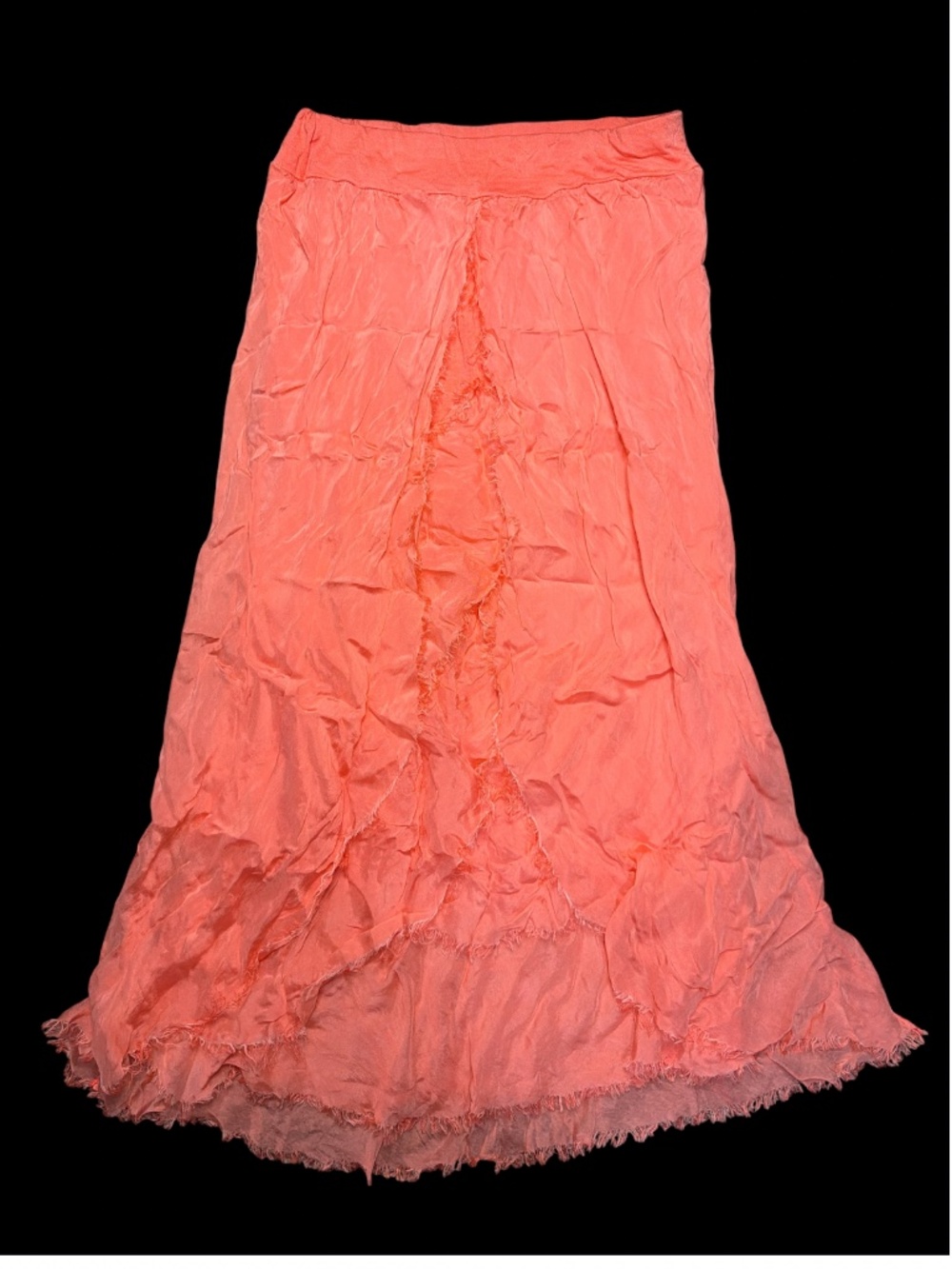 Lola coral boho maxi skirt size L